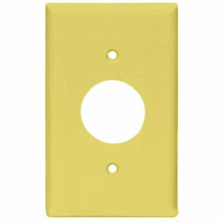 COOPER WIRING Eaton Wiring Devices Wallplate, 4-1/2 in L, 2-3/4 in W, 1 -Gang, Polycarbonate, Ivory, High-Gloss PJ7V